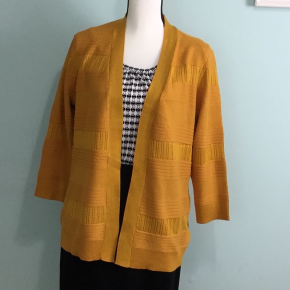 Ava Paige - Yellow open front cardigan - Picture 9 of 10